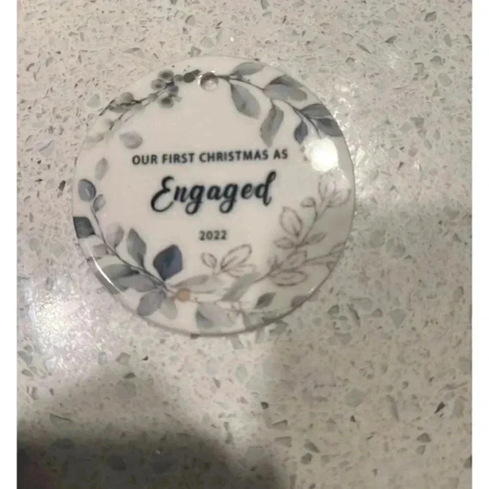 Our‎ first Christmas engaged  2022 ornament